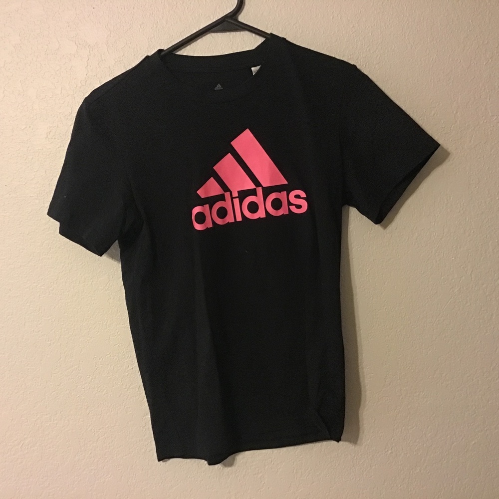 Black and pink adidas shirt size small